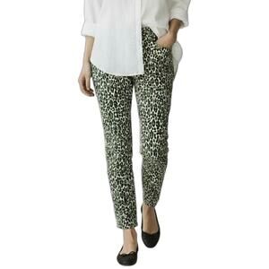 Chico's Women's Jeans Size 4 Leopard Print So Slimming Girlfriend Slim Leg Ankle